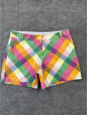 Crown And Ivy Women’s Shorts Multi-Color Plaid Size 12 Caroline